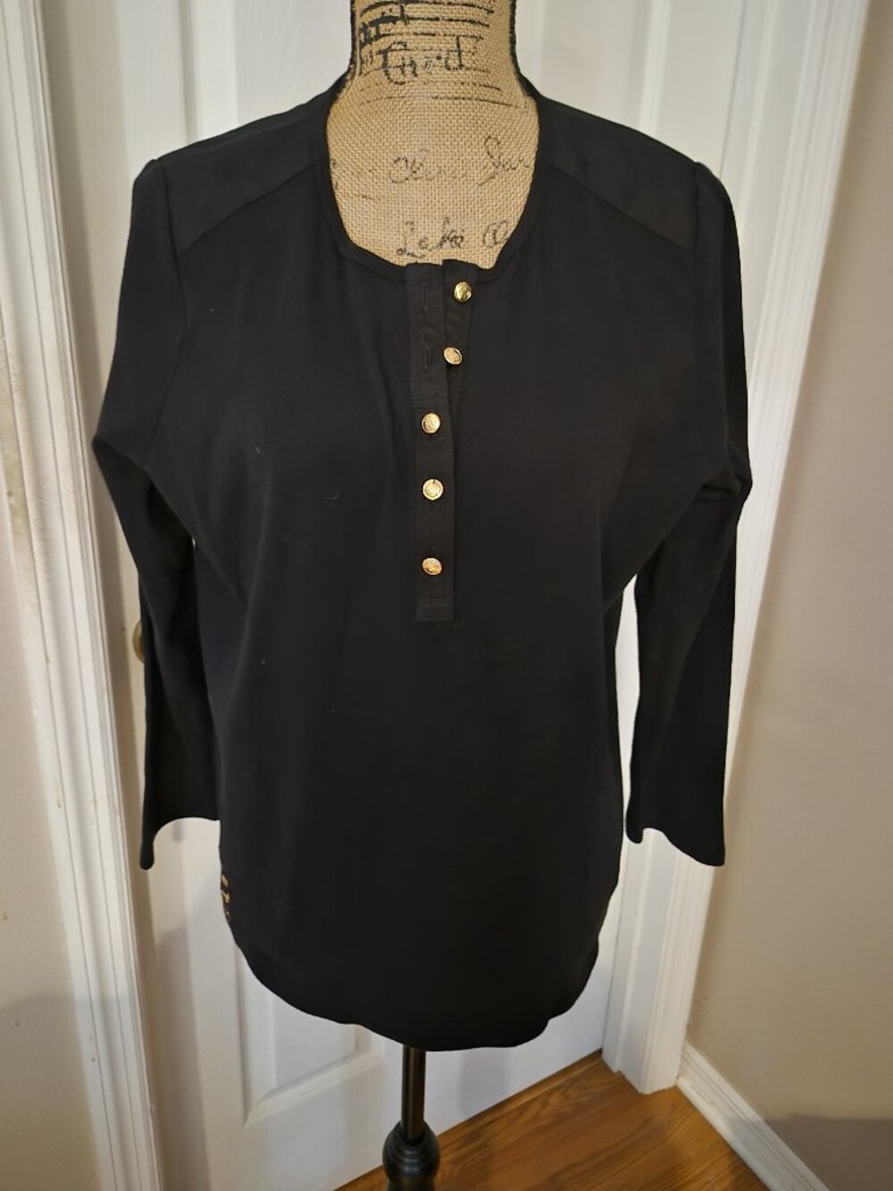 Lauren Ralph Lauren Black Top 1X